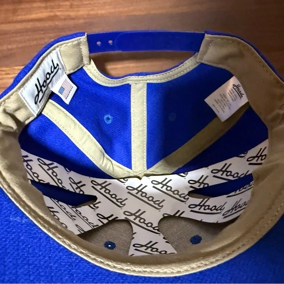Hood Flushing Queens Snapback in Royal/Orange Merino Wool Twill Hat Cap NY Mets